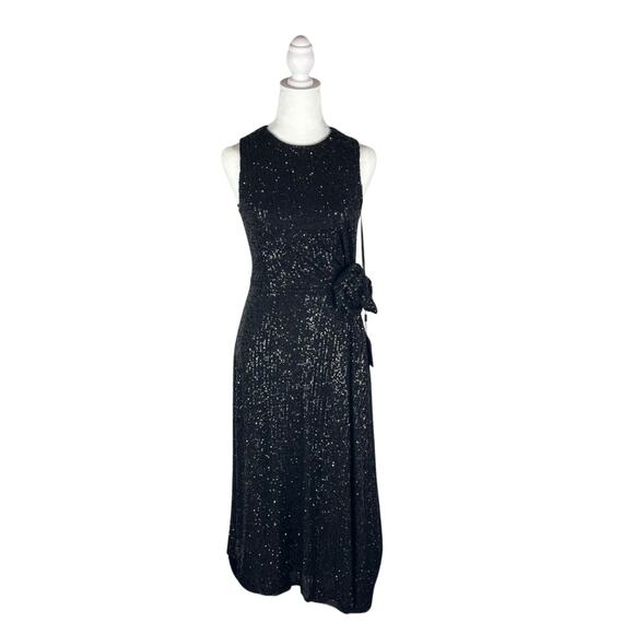 Mac Duggal Sequin Sheath Dress 2 Black NWT - Picture 3 of 9